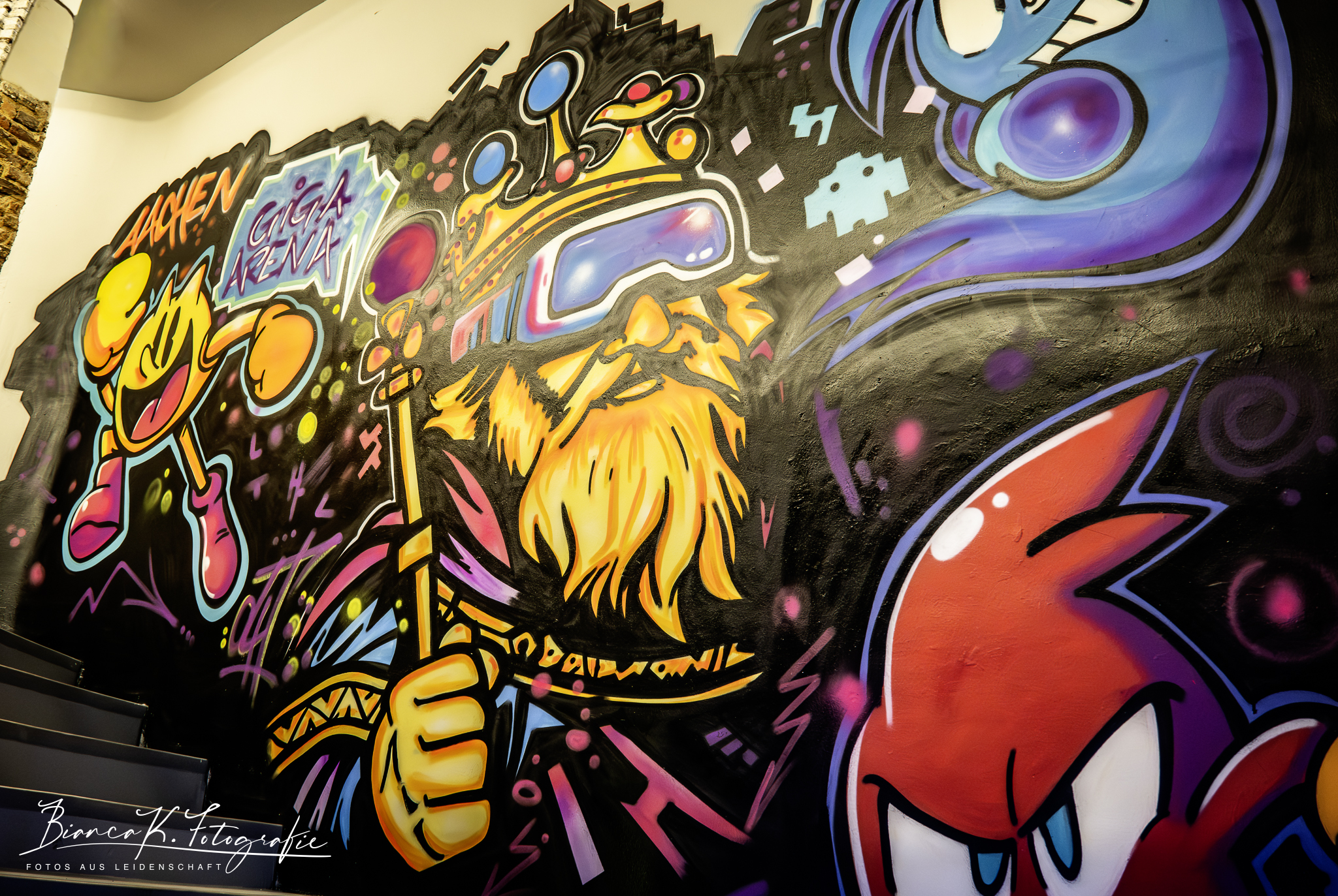 GIGA ARENA Graffiti Wandbild